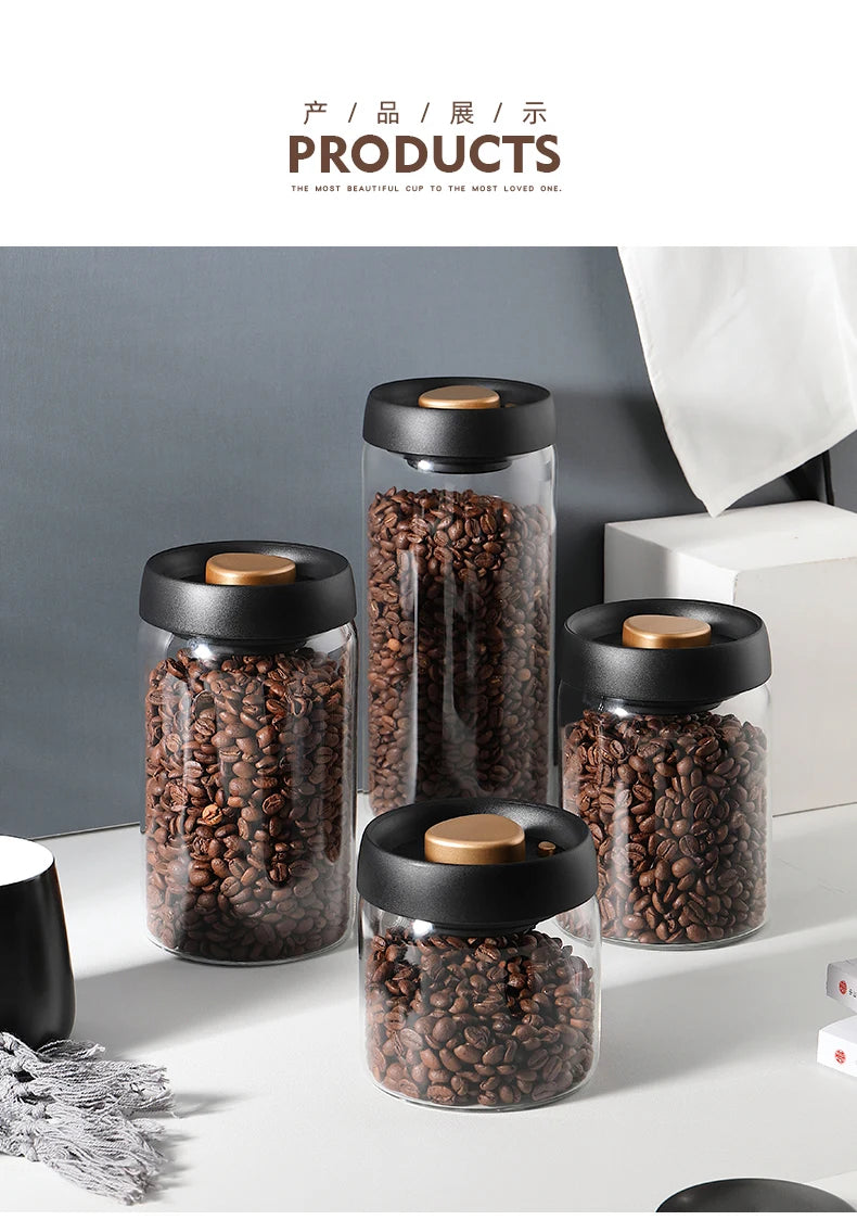 Luxurious vacuum coffe been jars | Vacuum Sealed