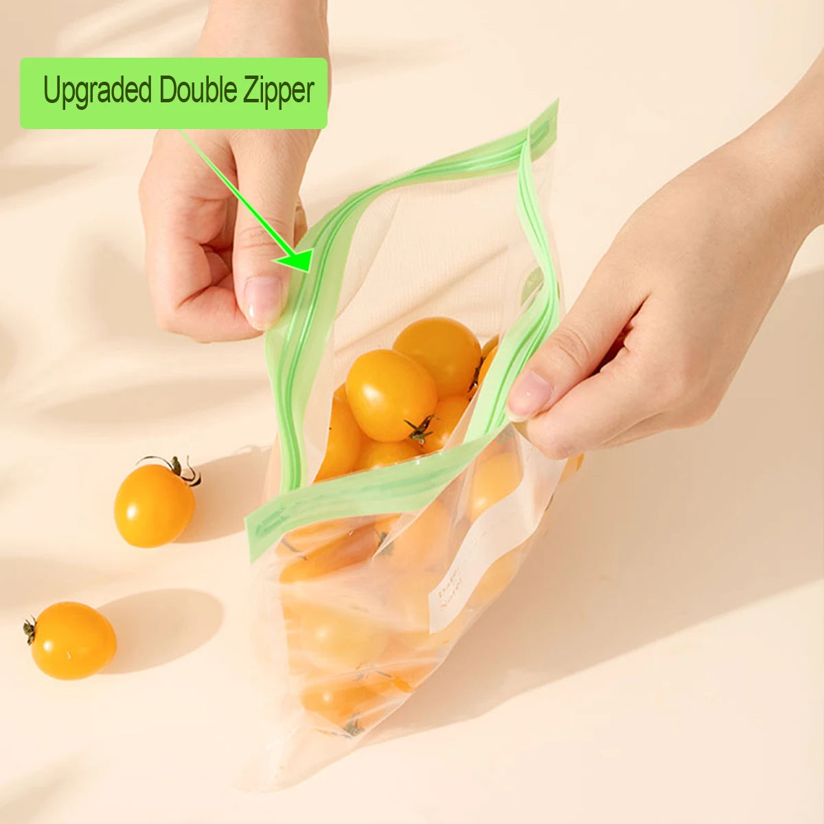 22packs ( 20pcs Vaccum Food Storage Bag and 2pcs Sealing Clips) Packaging Bags, Reusable Clear Vacuum Food Storage Bag